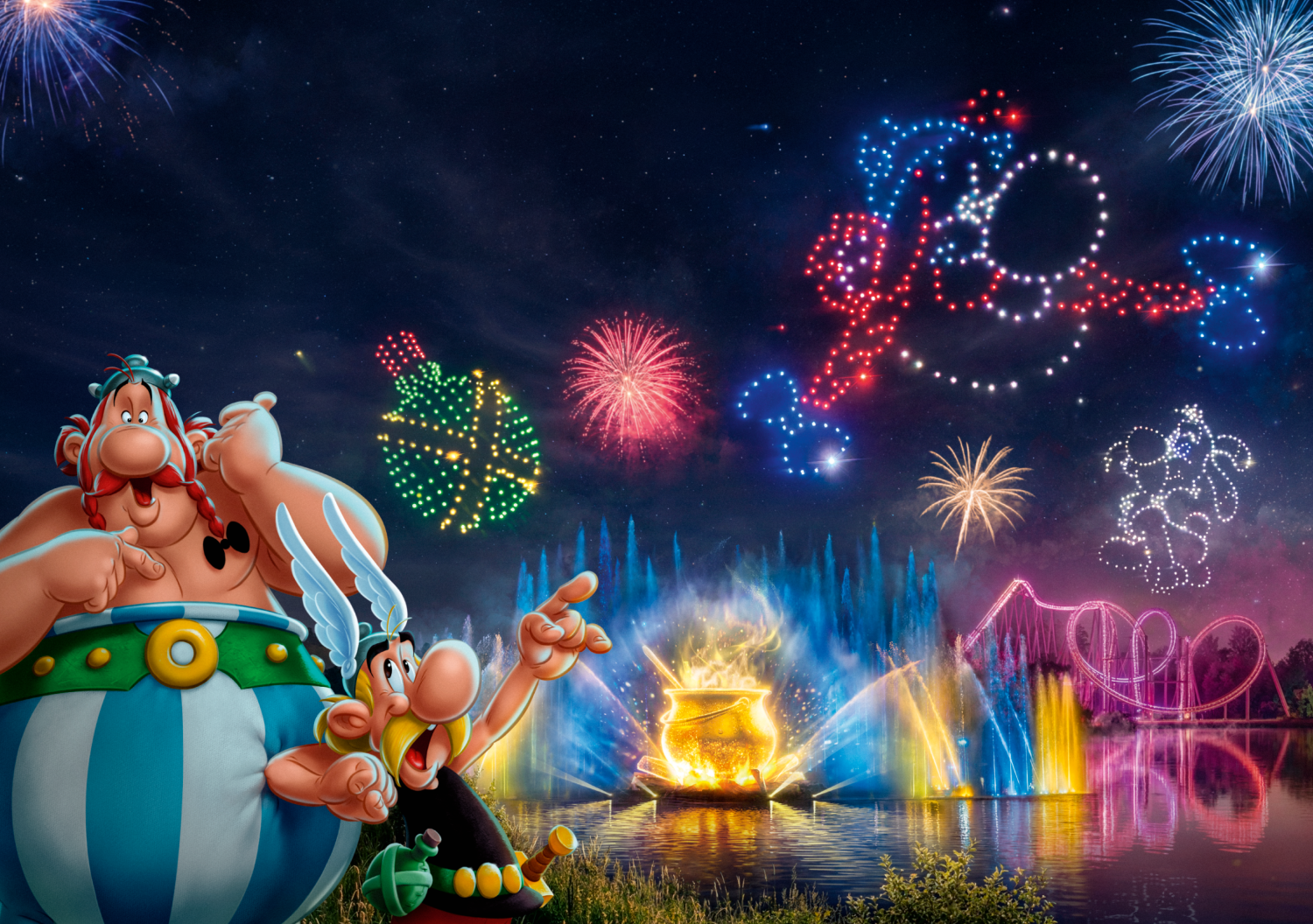 Parc Astérix : les coulisses du nouveau show nocturne aux 370 drones